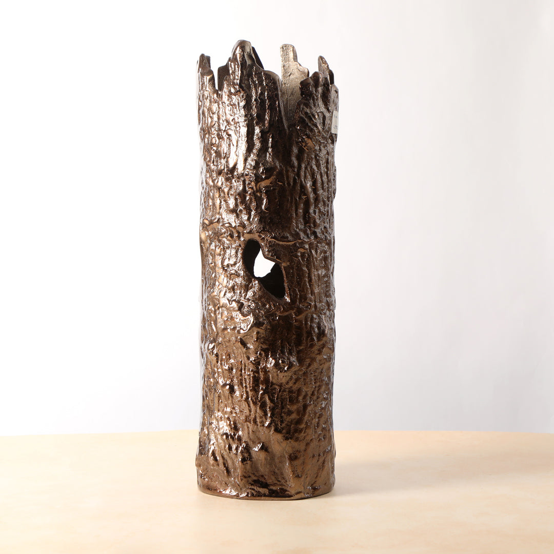 Bronze Bark Shape Vase - Medium 1- The Home Co.