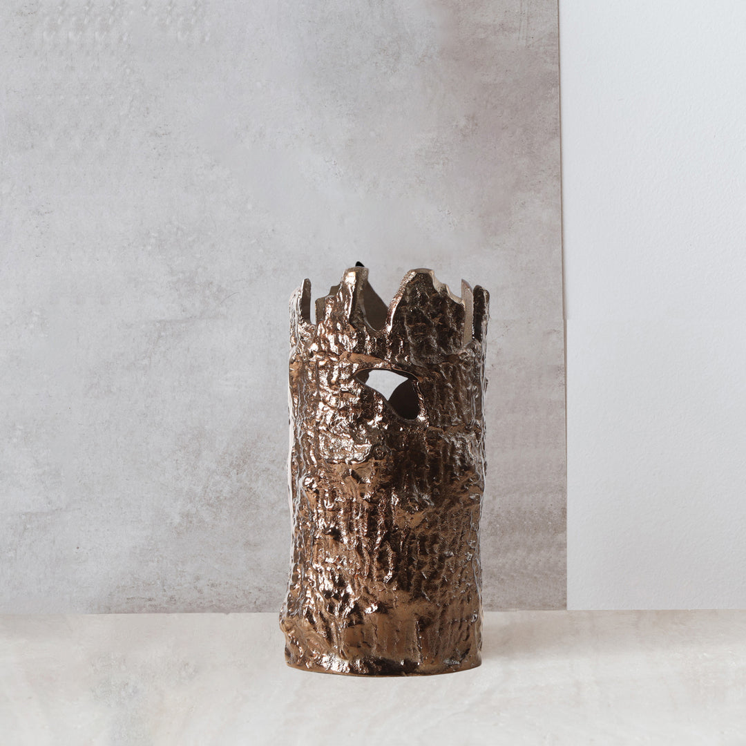 Bronze Bark Shape Vase - Small 1- The Home Co.