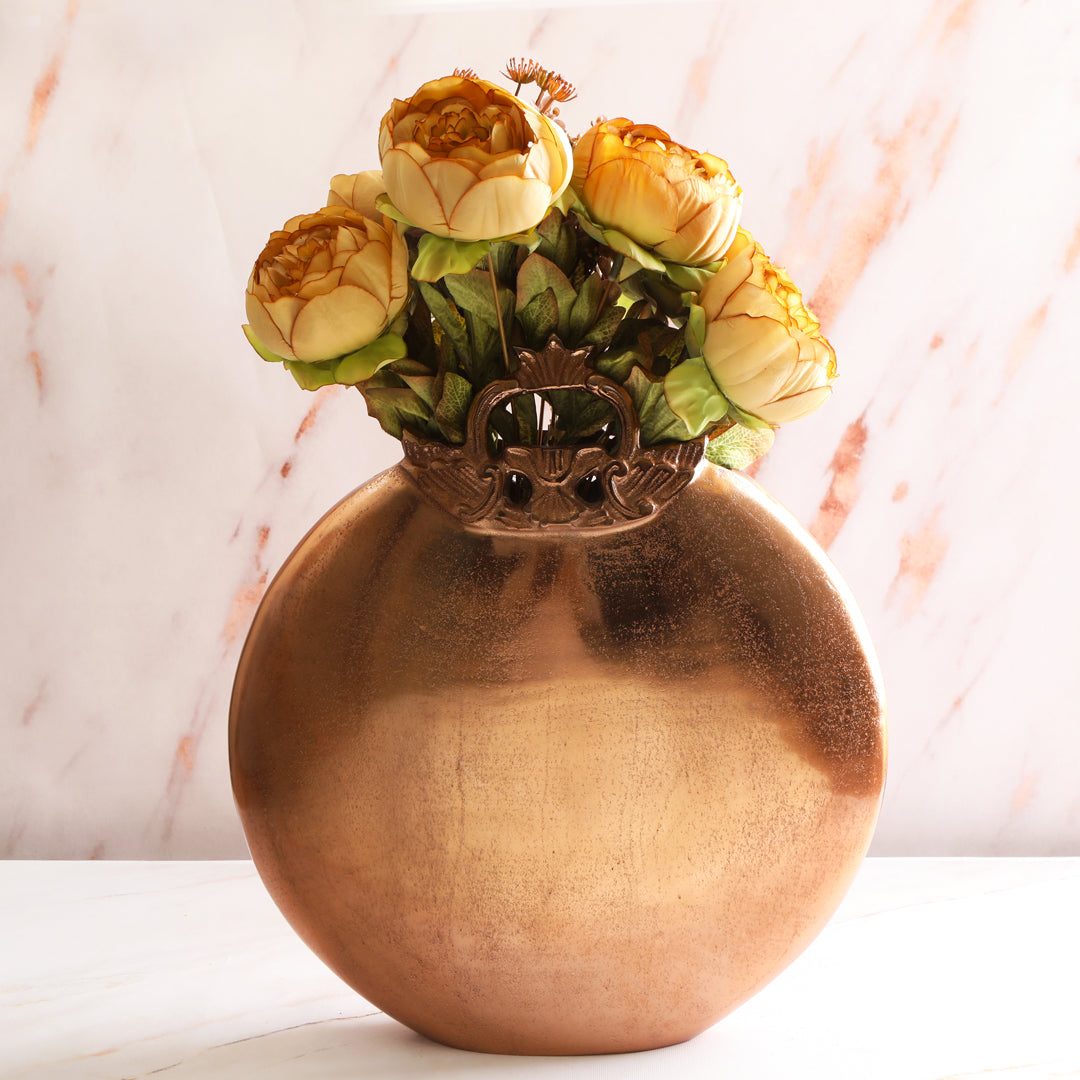 Round Copper Vase - The Home Co.