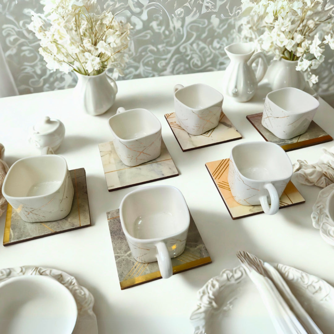 Table Coaster - Wooden Onyx Print & Enamel