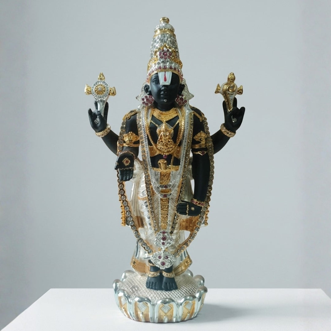 The Home Co- 999 Pure Silver & 24K Gold Lord Venkateswara Divine Home Collection