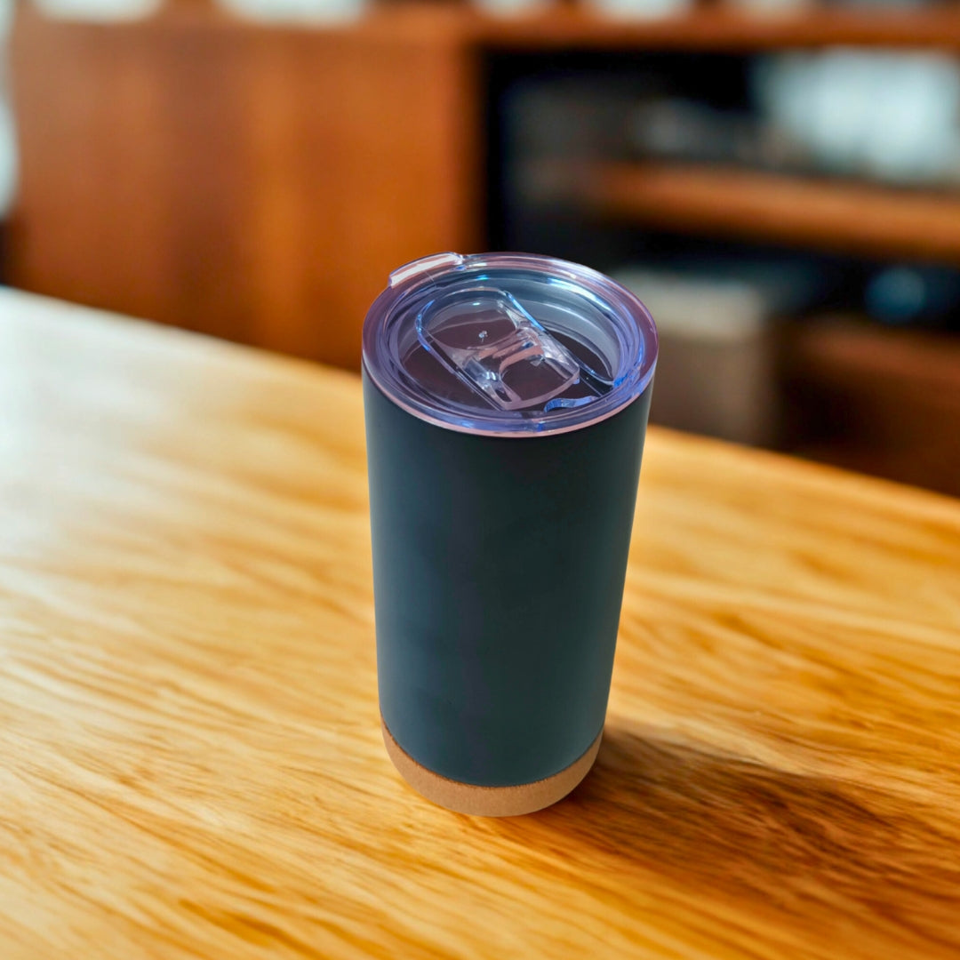 Black Stainless Steel Sipper With Cork