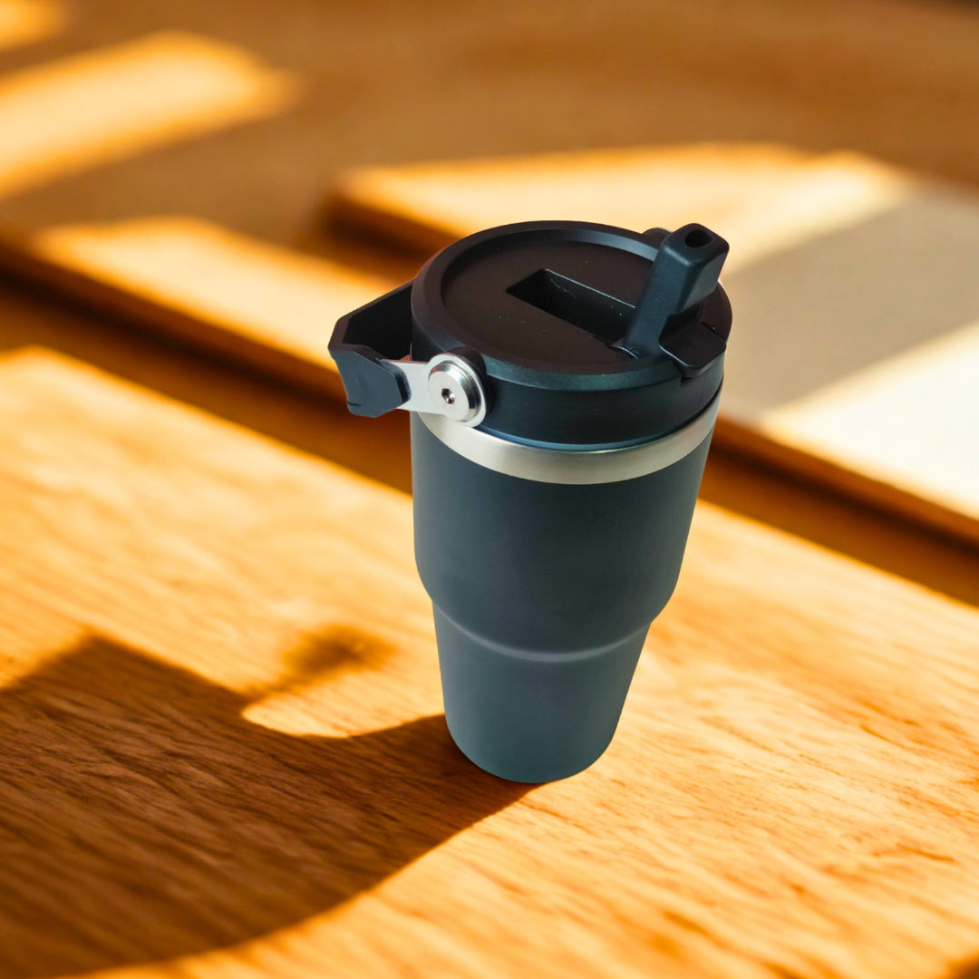 Black Stainless Steel Insulated Sipper With Handle