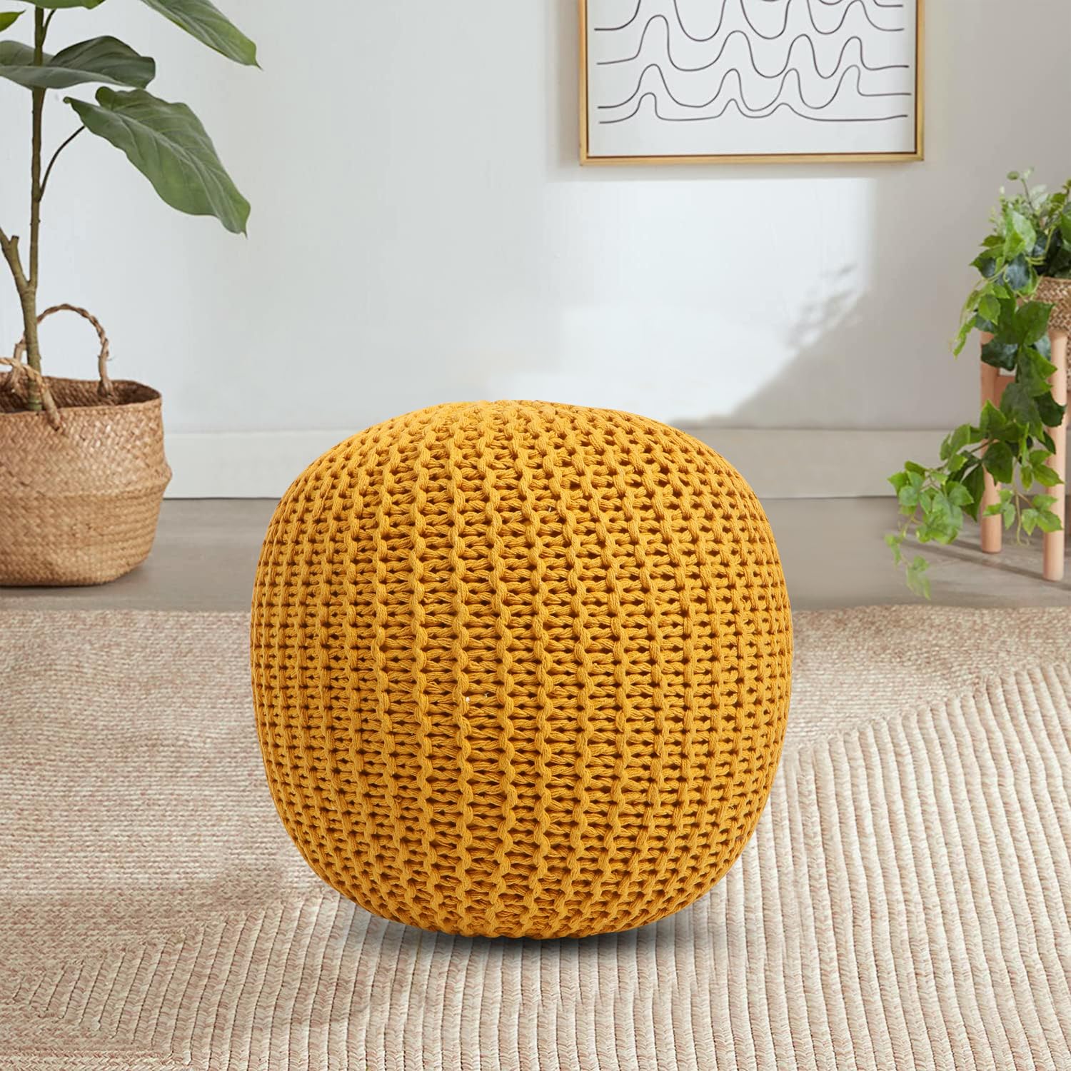 Pouffe Yellow - Pouffe Ottoman
