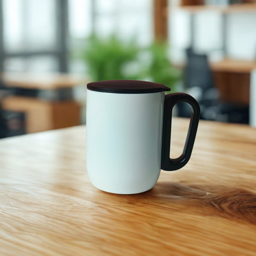 White Stainless Steel Small Insulated Mug