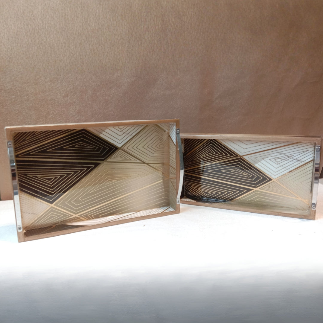 Rectangle - Triangle with steel handle set of 2