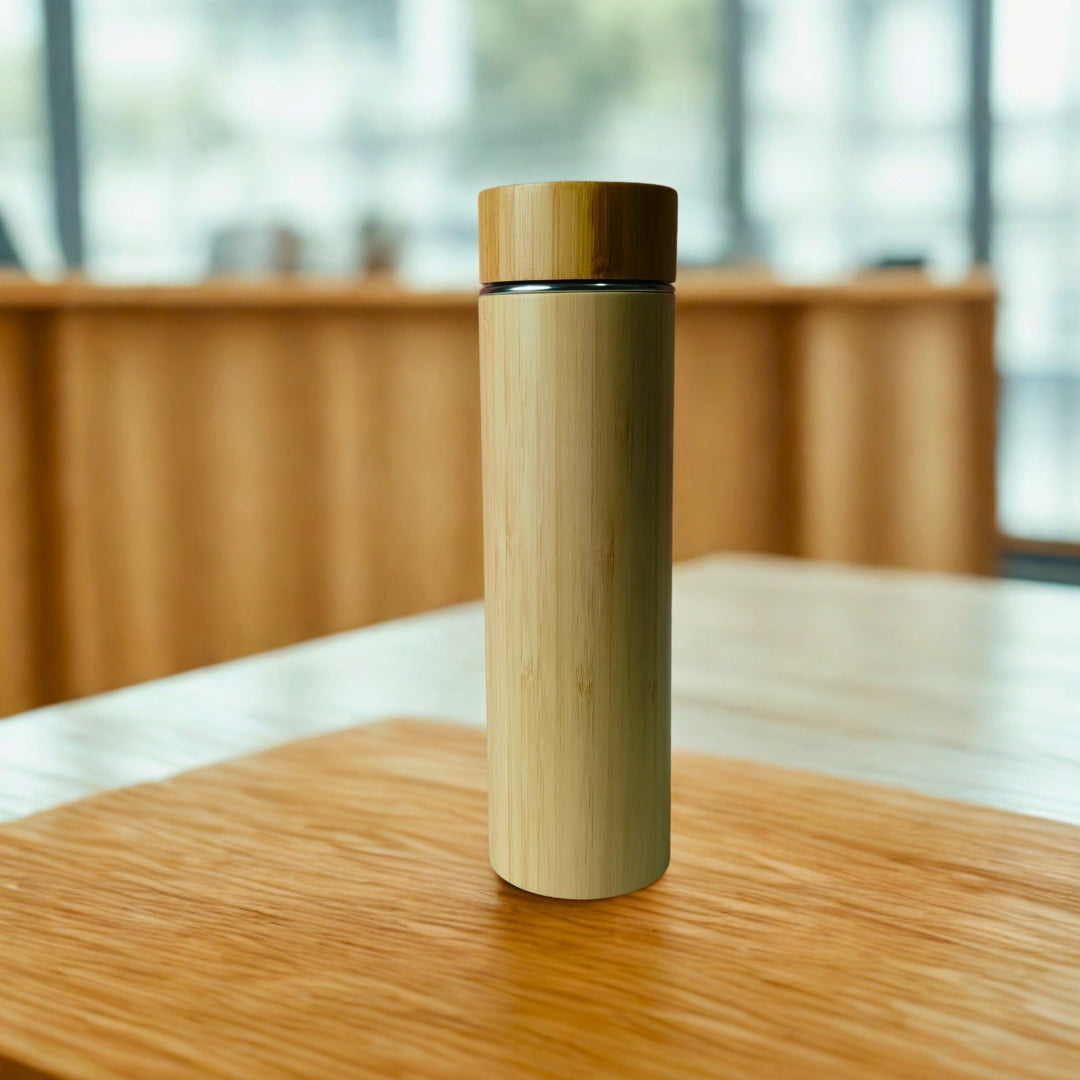 Bamboo Stainless Steel Bottle With Rim(750ml)