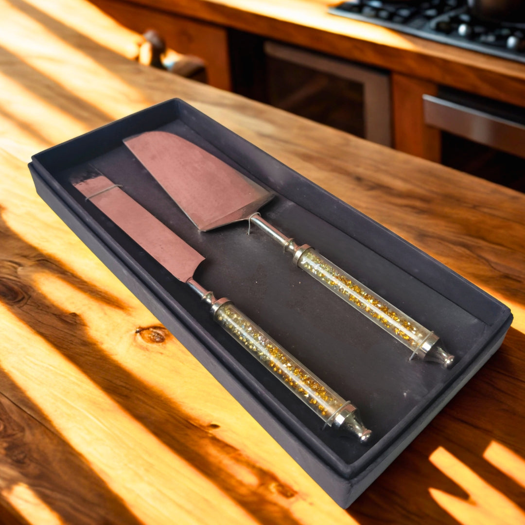 Gold & Silver Crystal Set Of 2