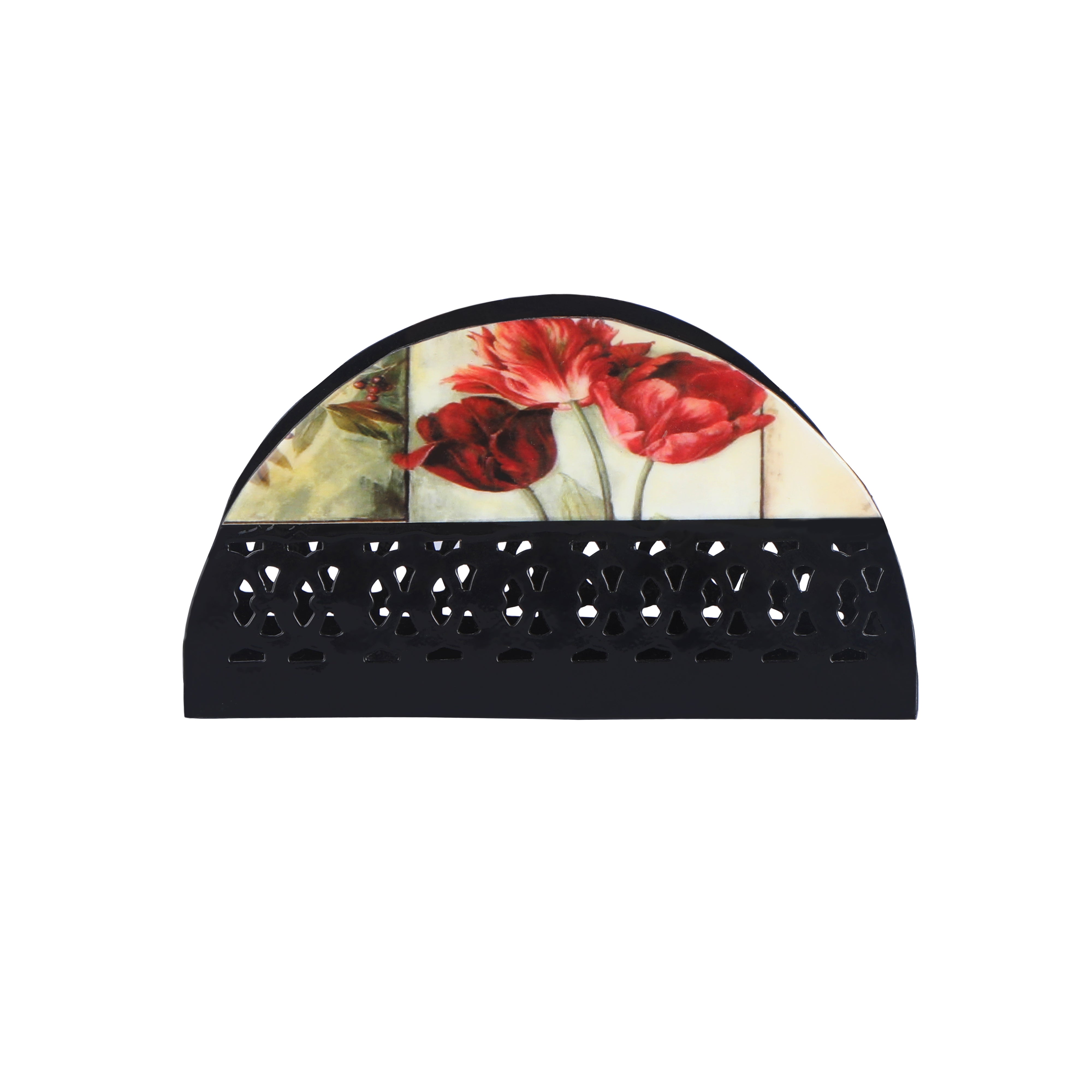 Tissue Holder - Beige Flower