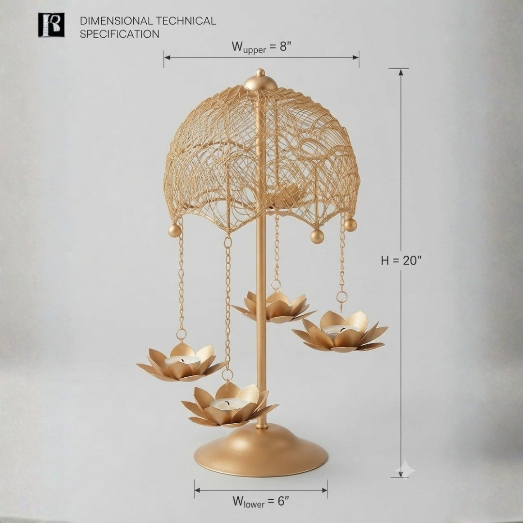 Metal tlight holder jhoomar small