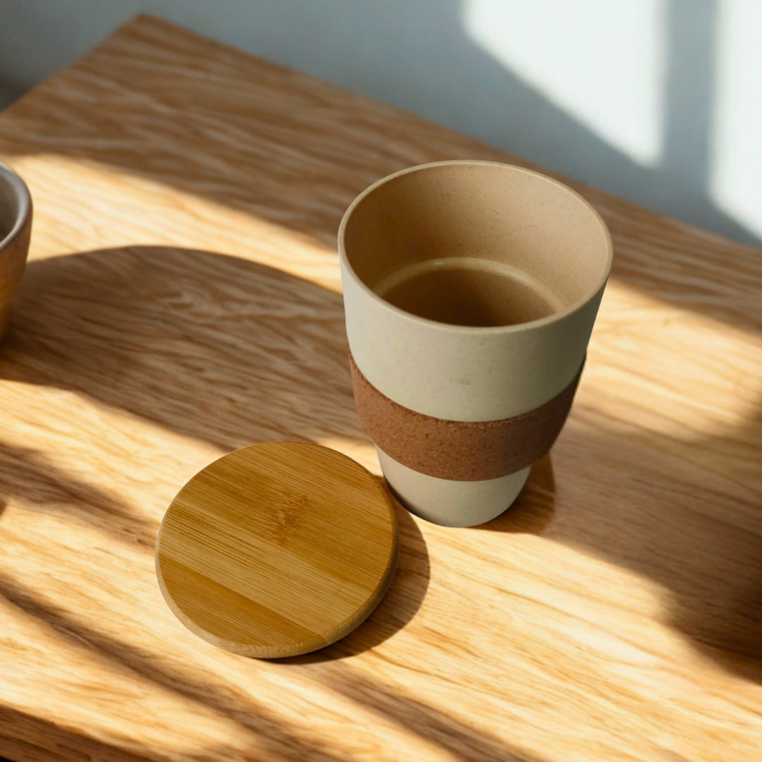 Eco Grip Sippers With Wooden Lid