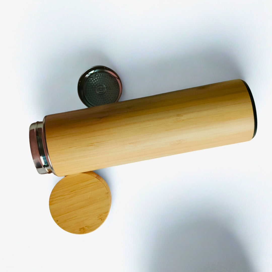 Bamboo Stainless Steel Bottle With Rim(750ml)
