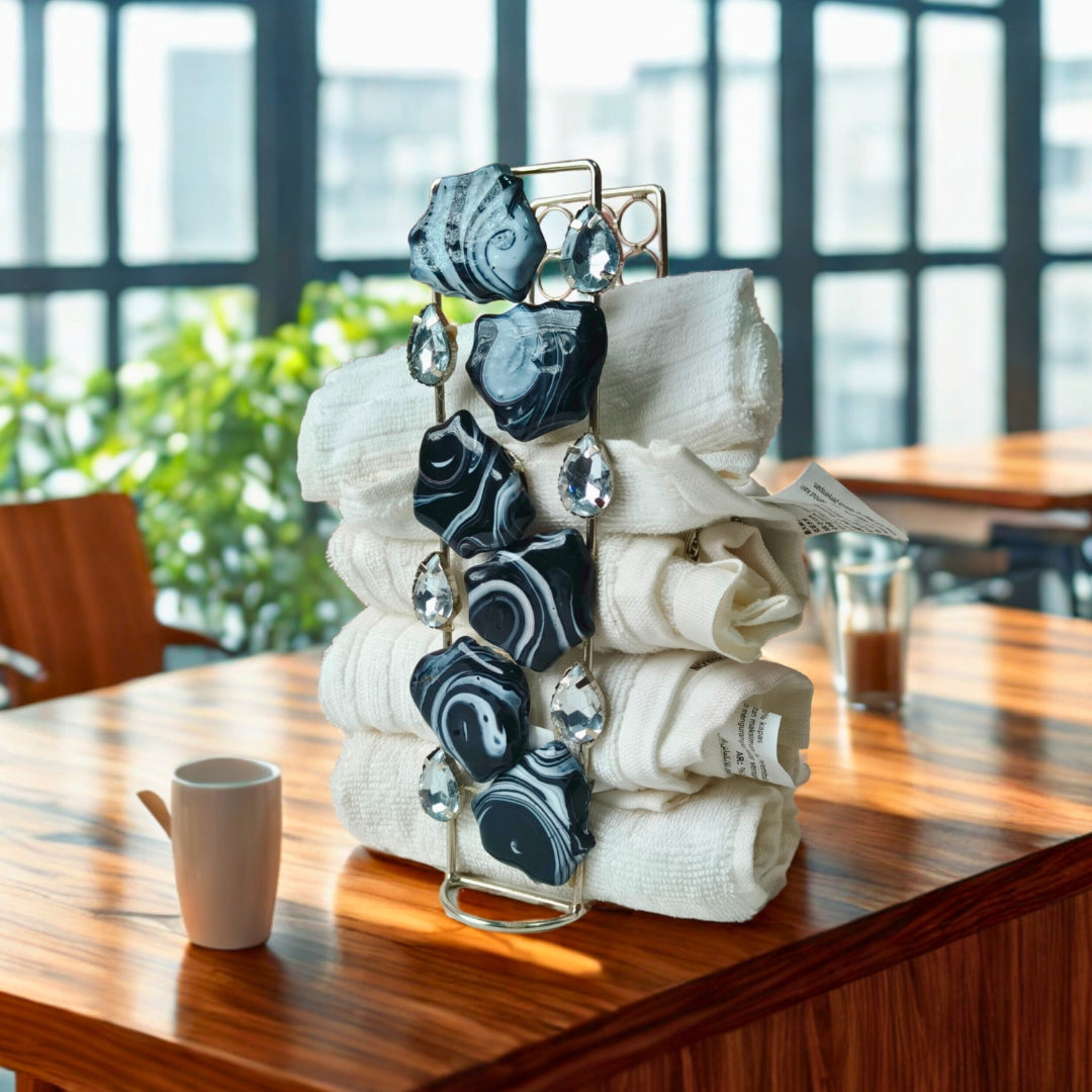 Metal Towel Holder - Black