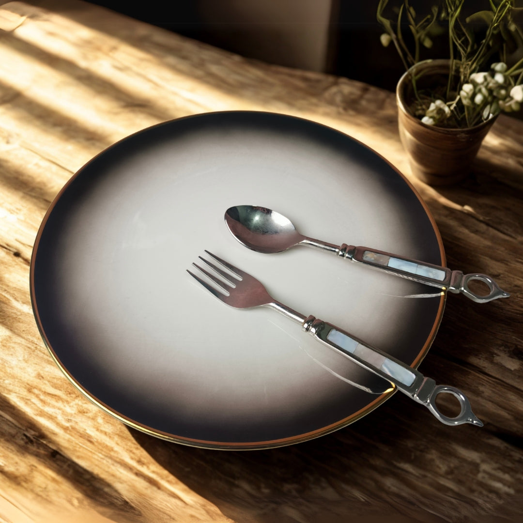 Cutlery Set of 12 - White Mother Of pearl Tikki Knob