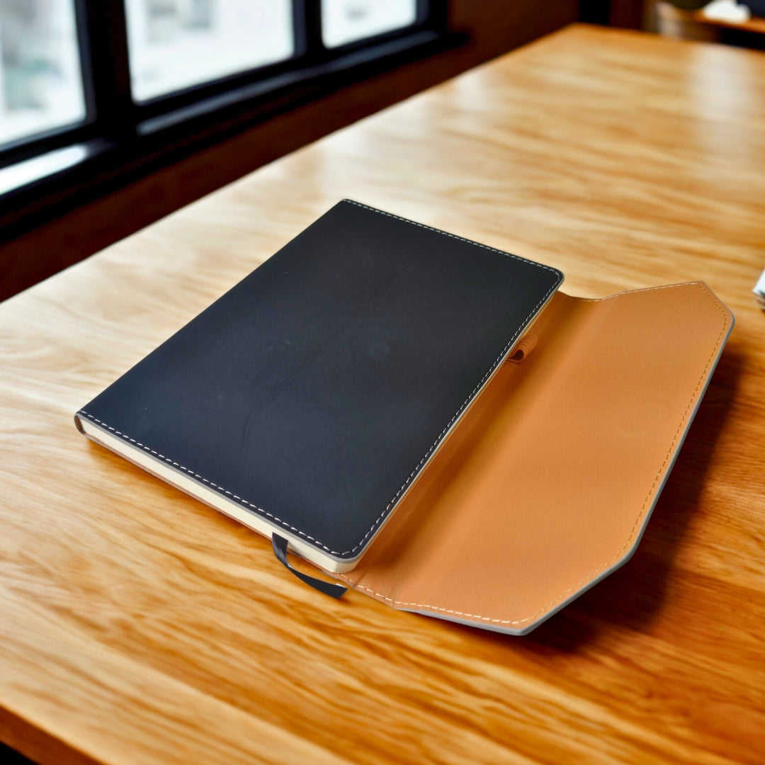 Black & Grey Flap Diary