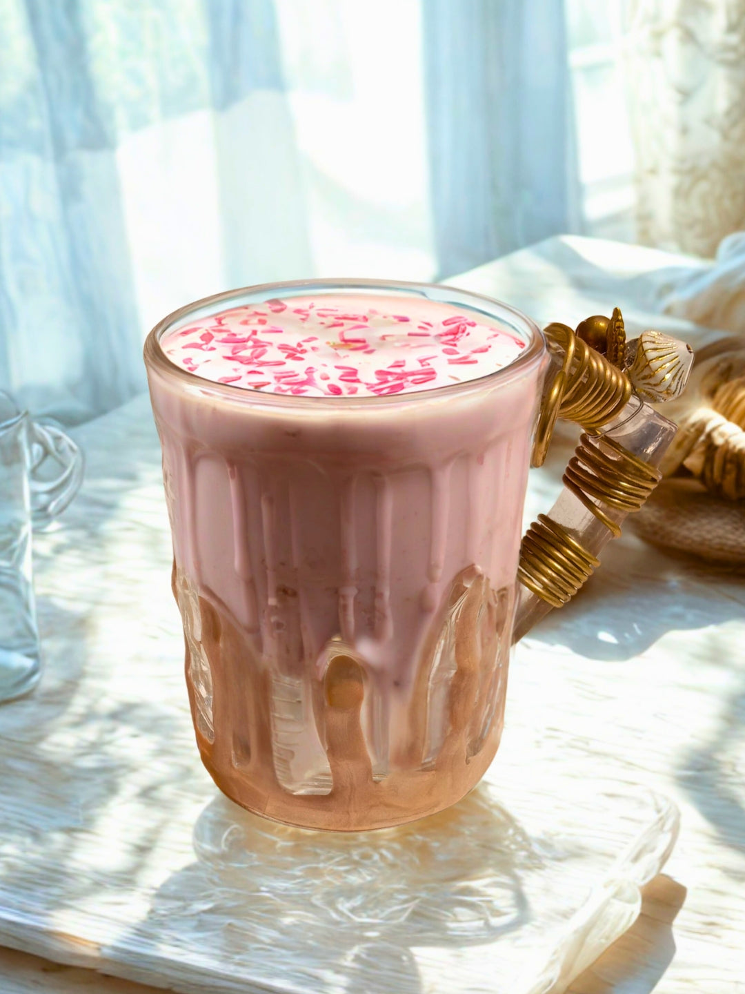 Checkered Tall Filigree Cup Set of 6