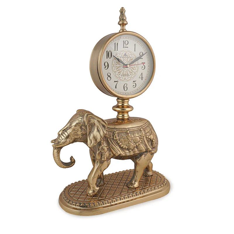 Table Clock - Metal Elephant