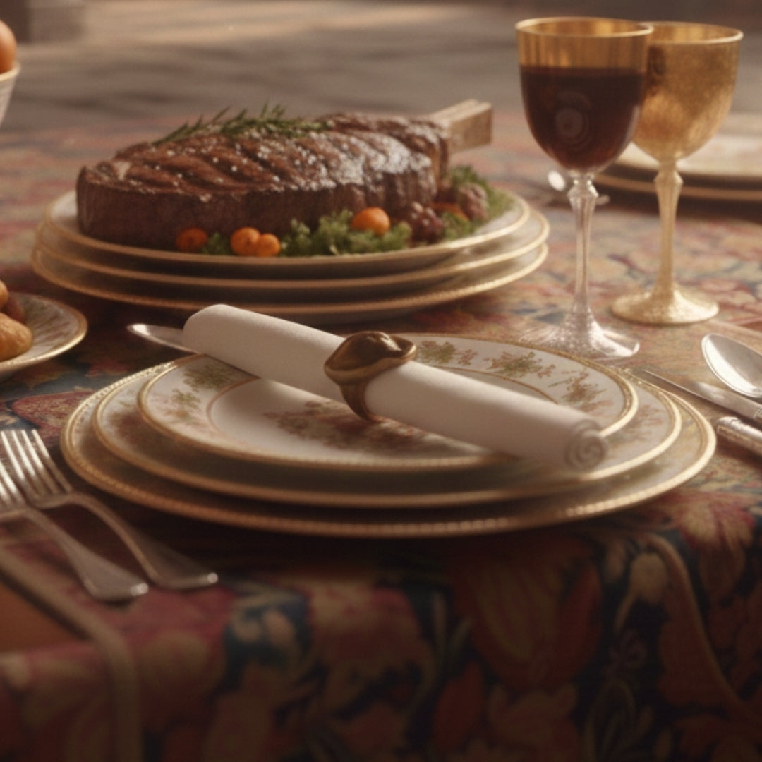 Napkin rings agate set of 8