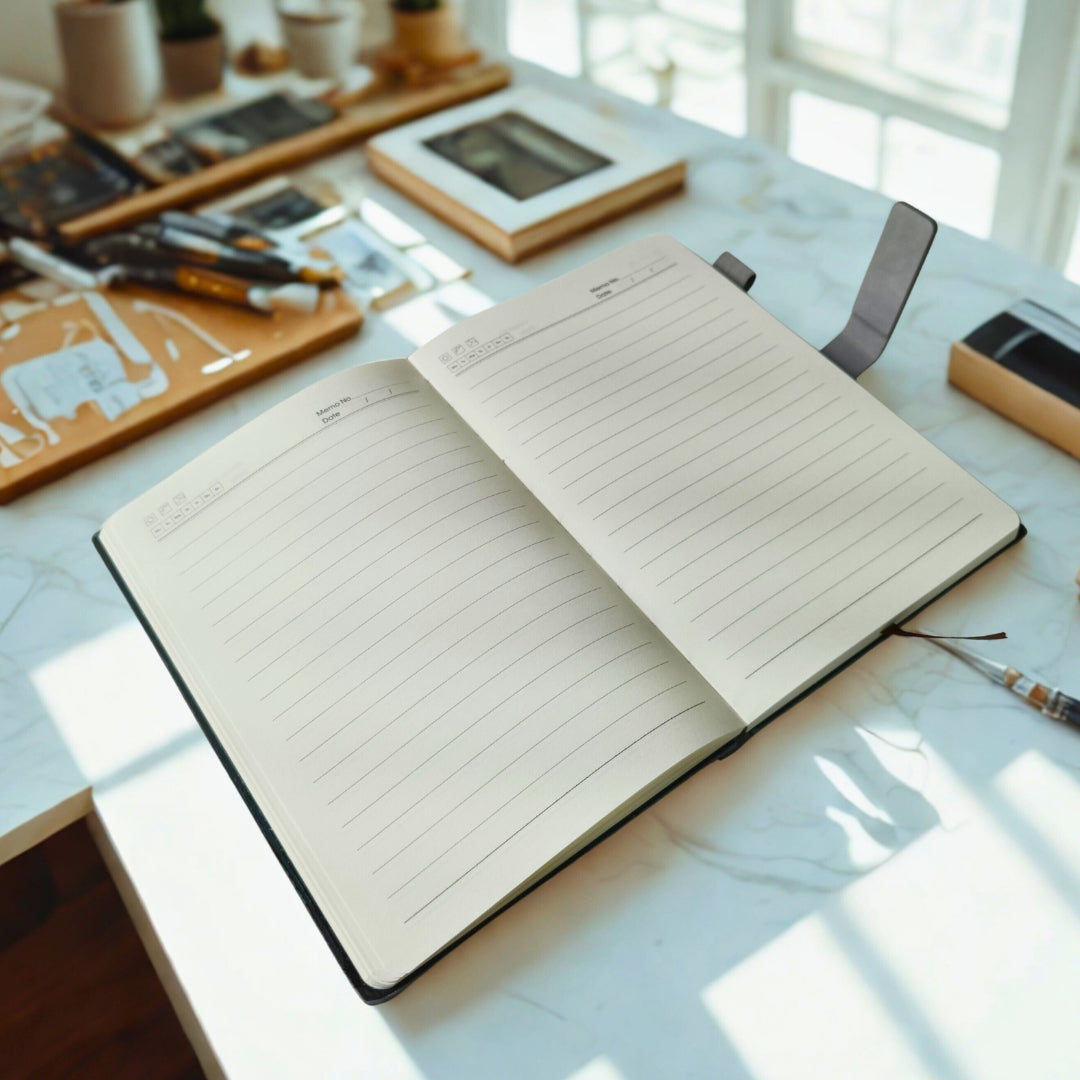 Light Grey Triangle Cut Diary