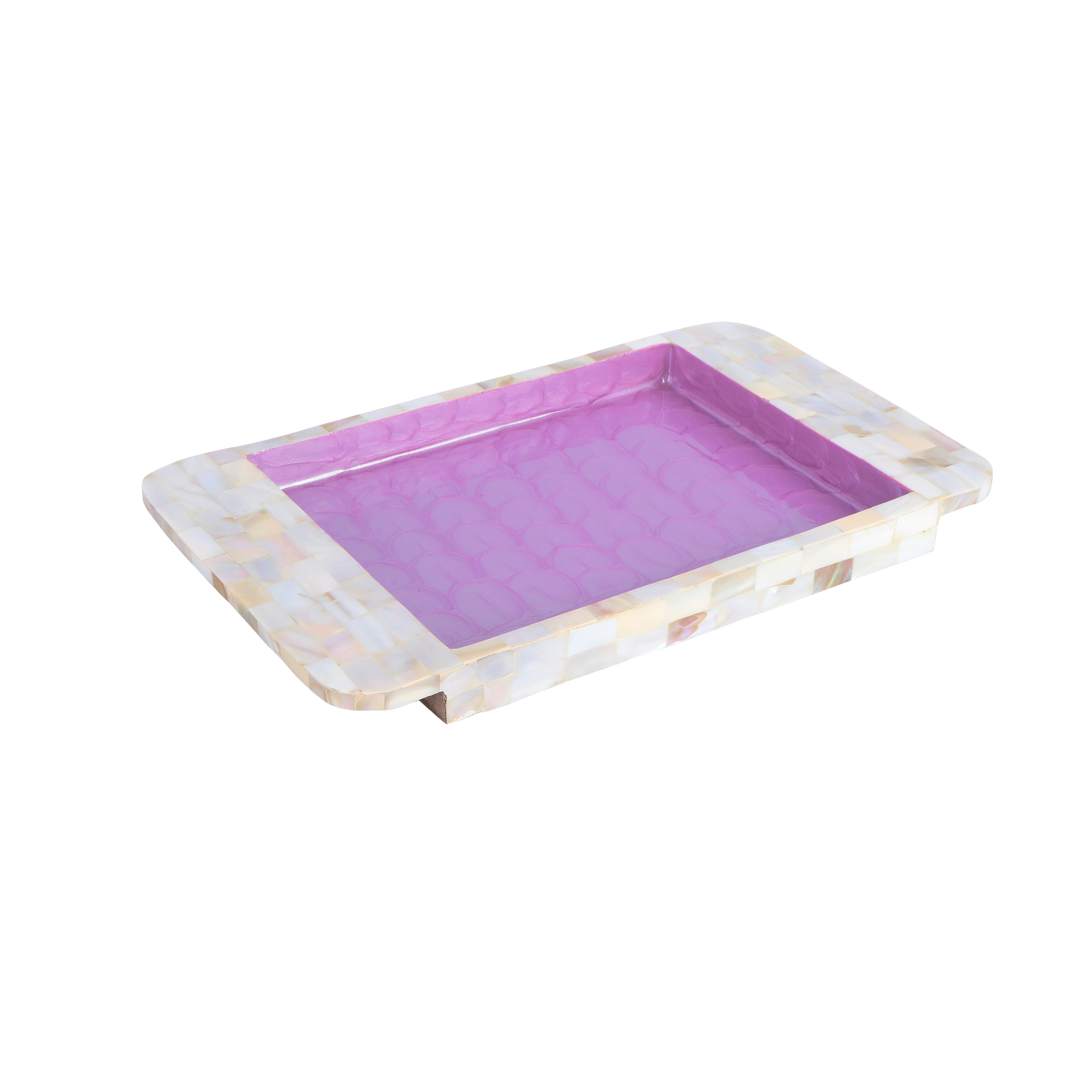 Tray Set of 3 - Purple Mother Of Pearl