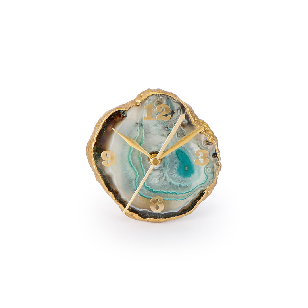 Agate Stone Desk Clock 11 - Analog Table Clock