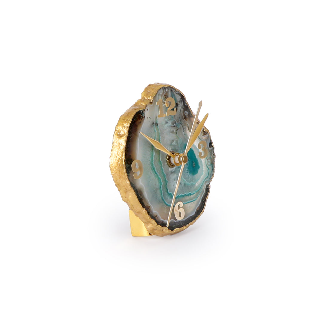 Agate Stone Desk Clock 11 - Analog Table Clock