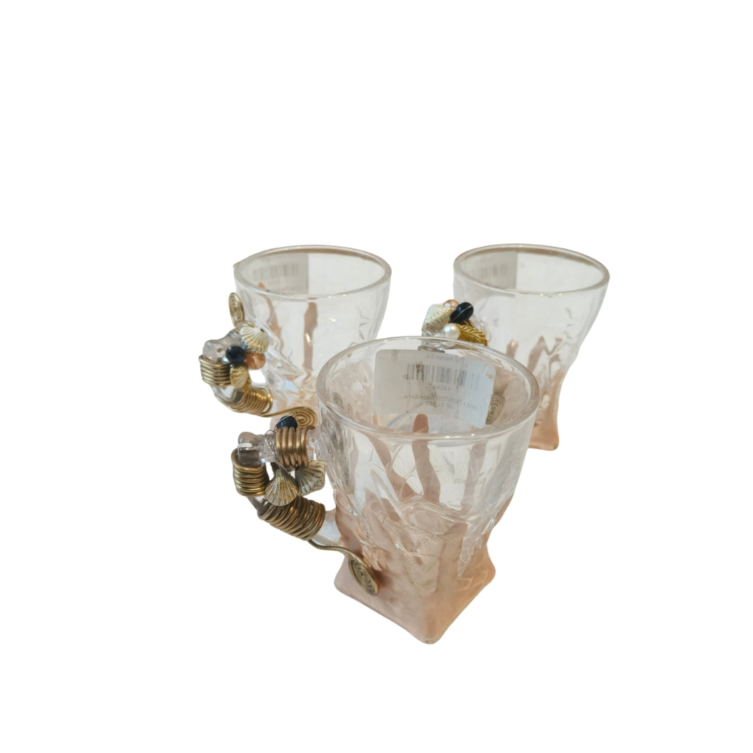 Small Square Tea Filigree Cup Set of 3