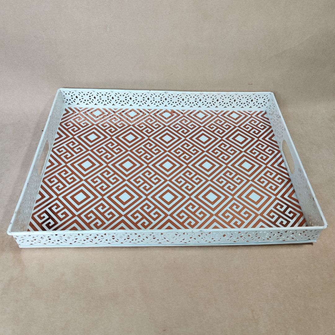 Single Tray - Large Copper & White