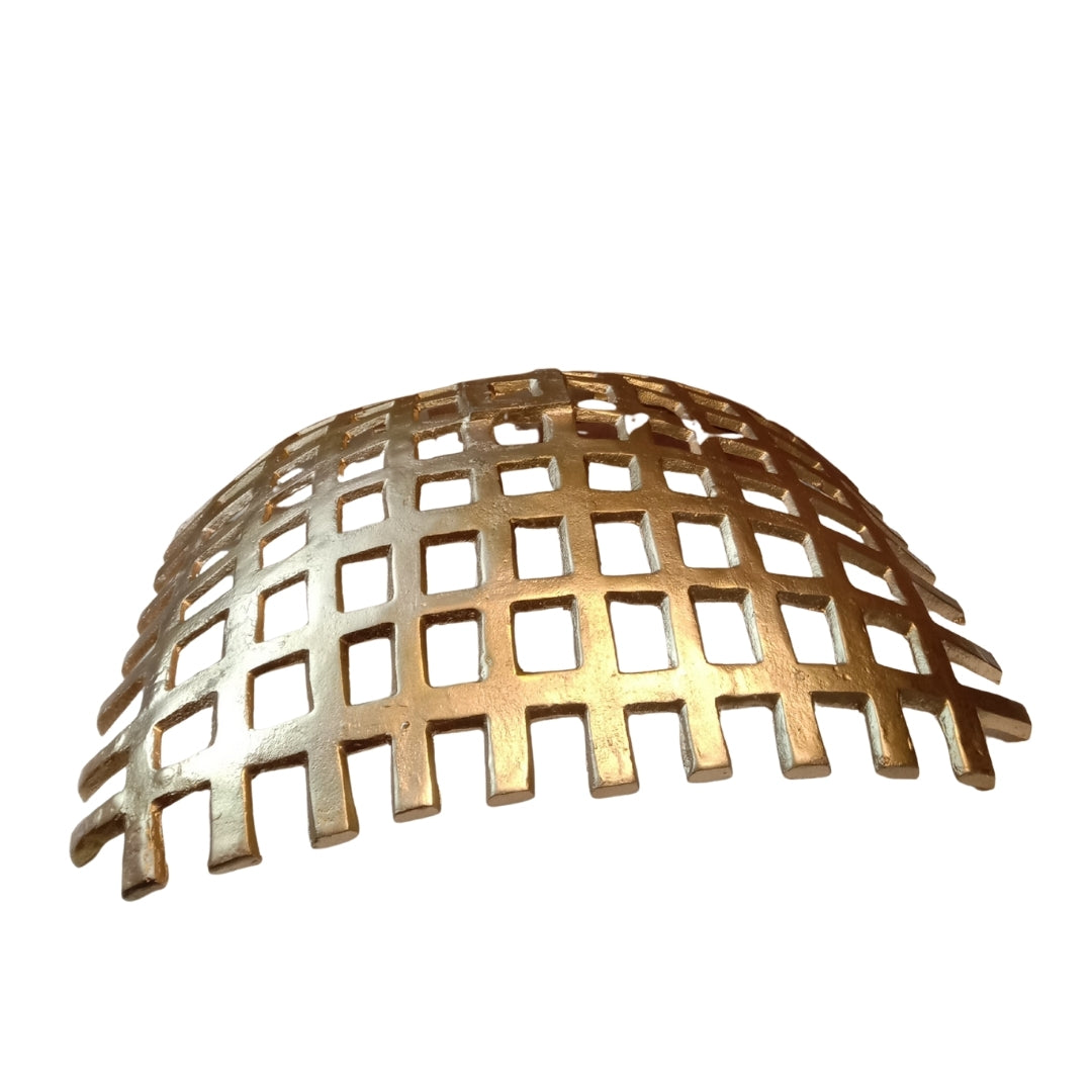 metal gold finish checkered large tray