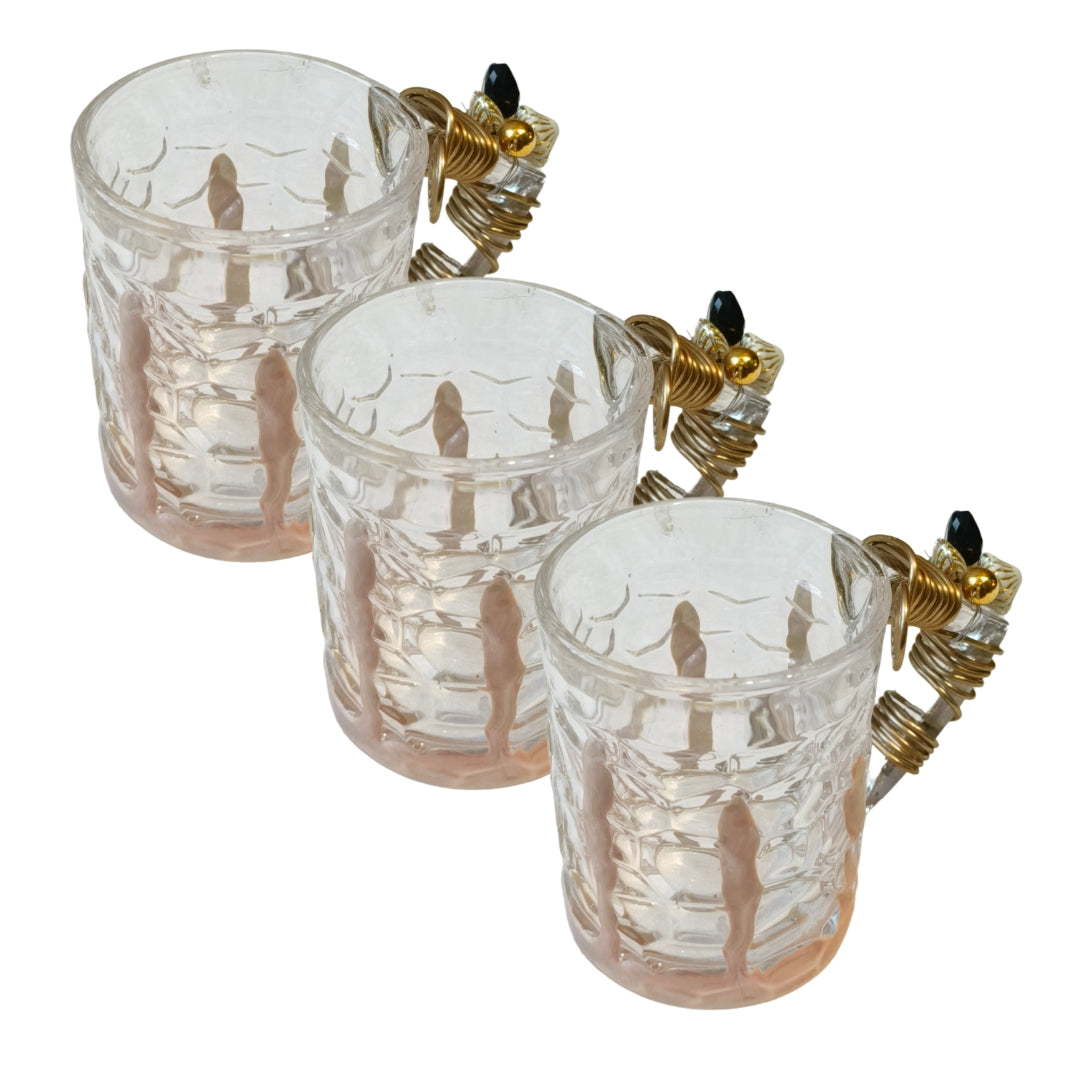 Checkered Tall Filigree Cup Set of 5