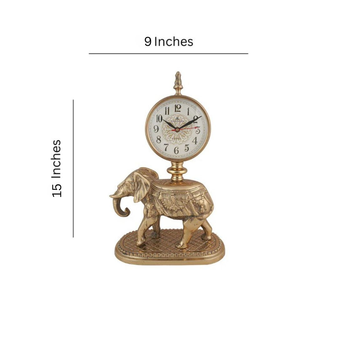 Table Clock - Metal Elephant