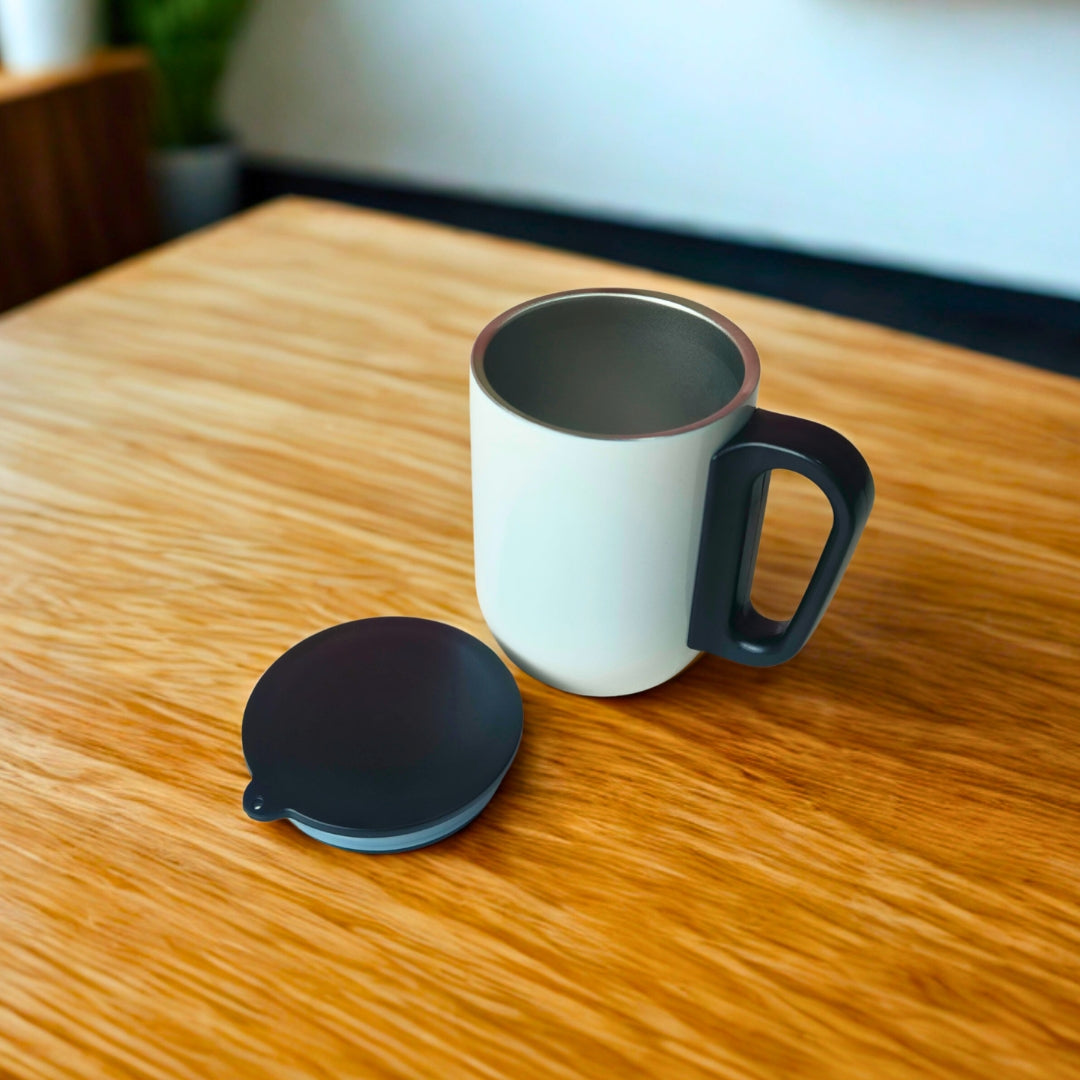 White Stainless Steel Small Insulated Mug