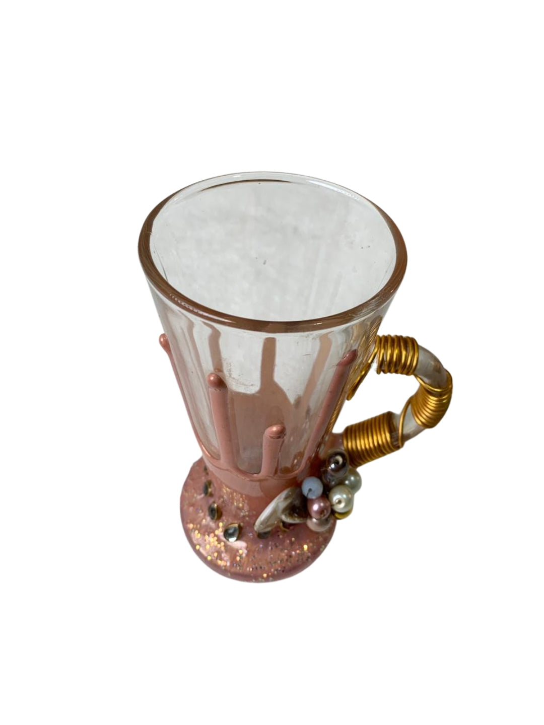 Pink Resin Mocktail Filigree Cup Set of 6