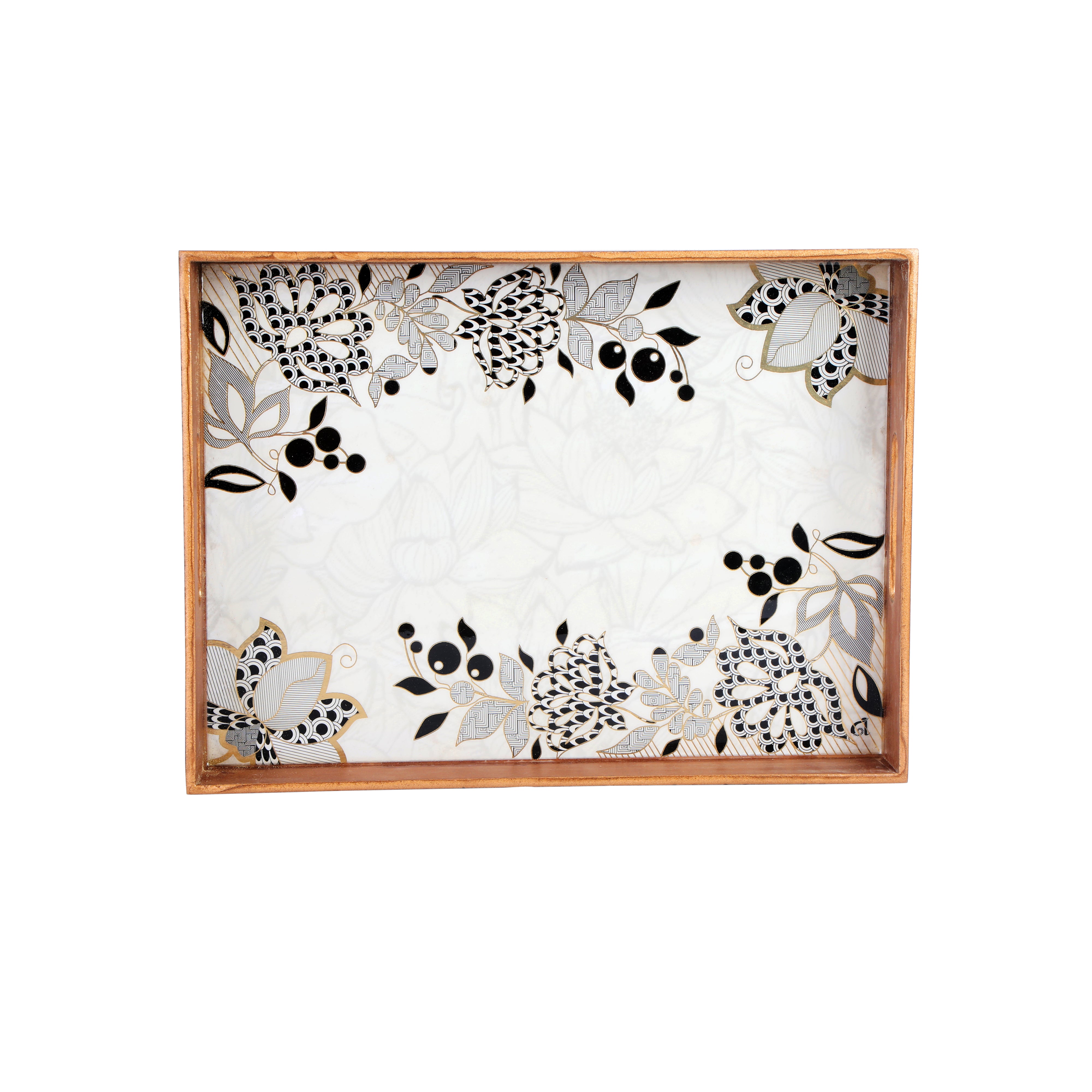 Single Tray - Border Flower