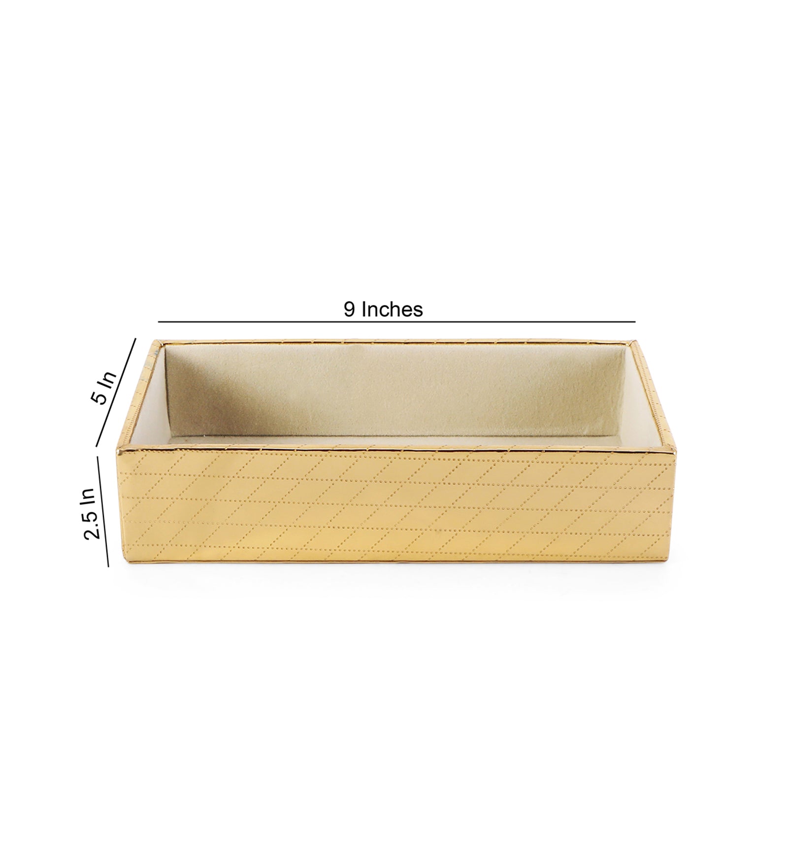 Leatherette Jewellery Tray - Gold