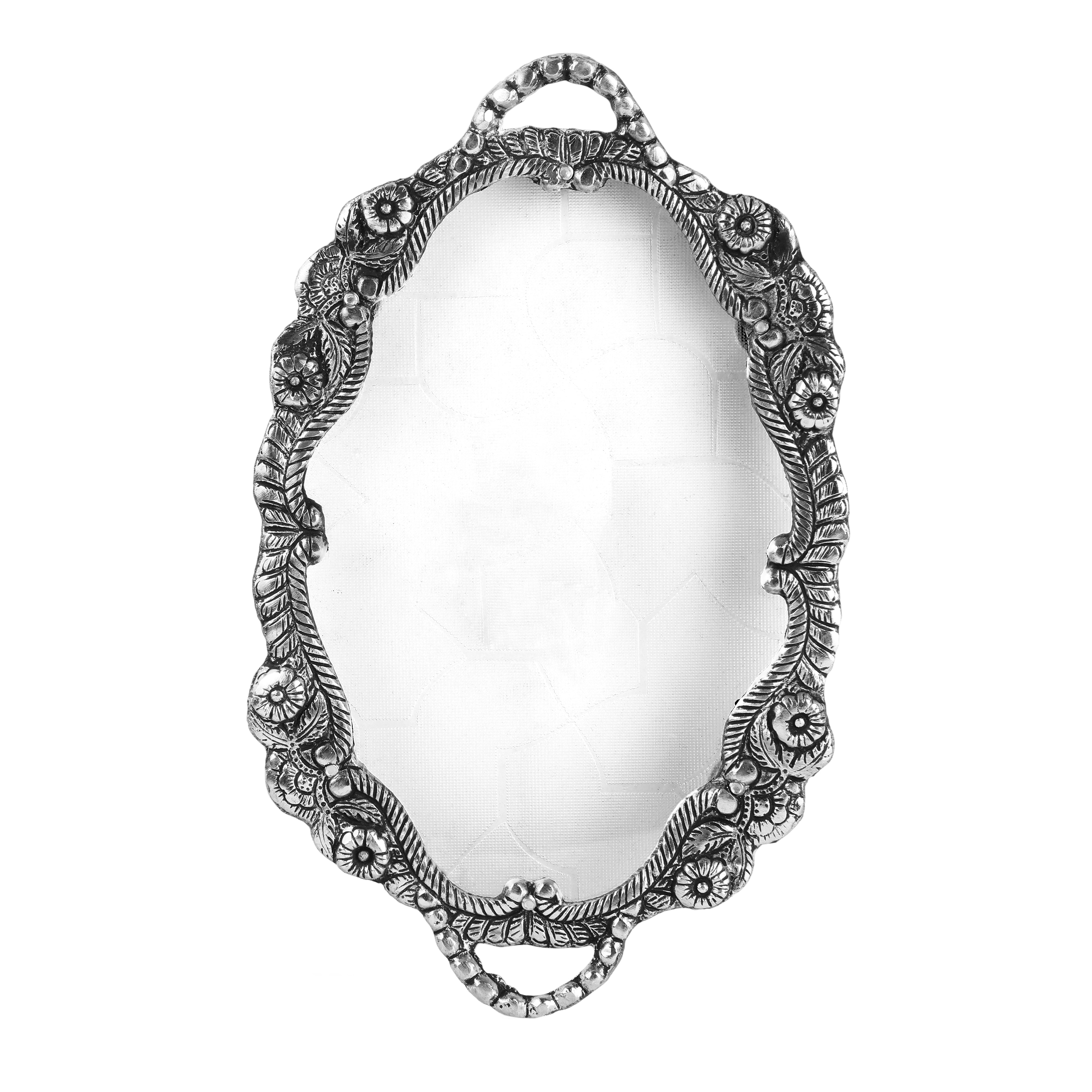 Oval German Silver Small Tray