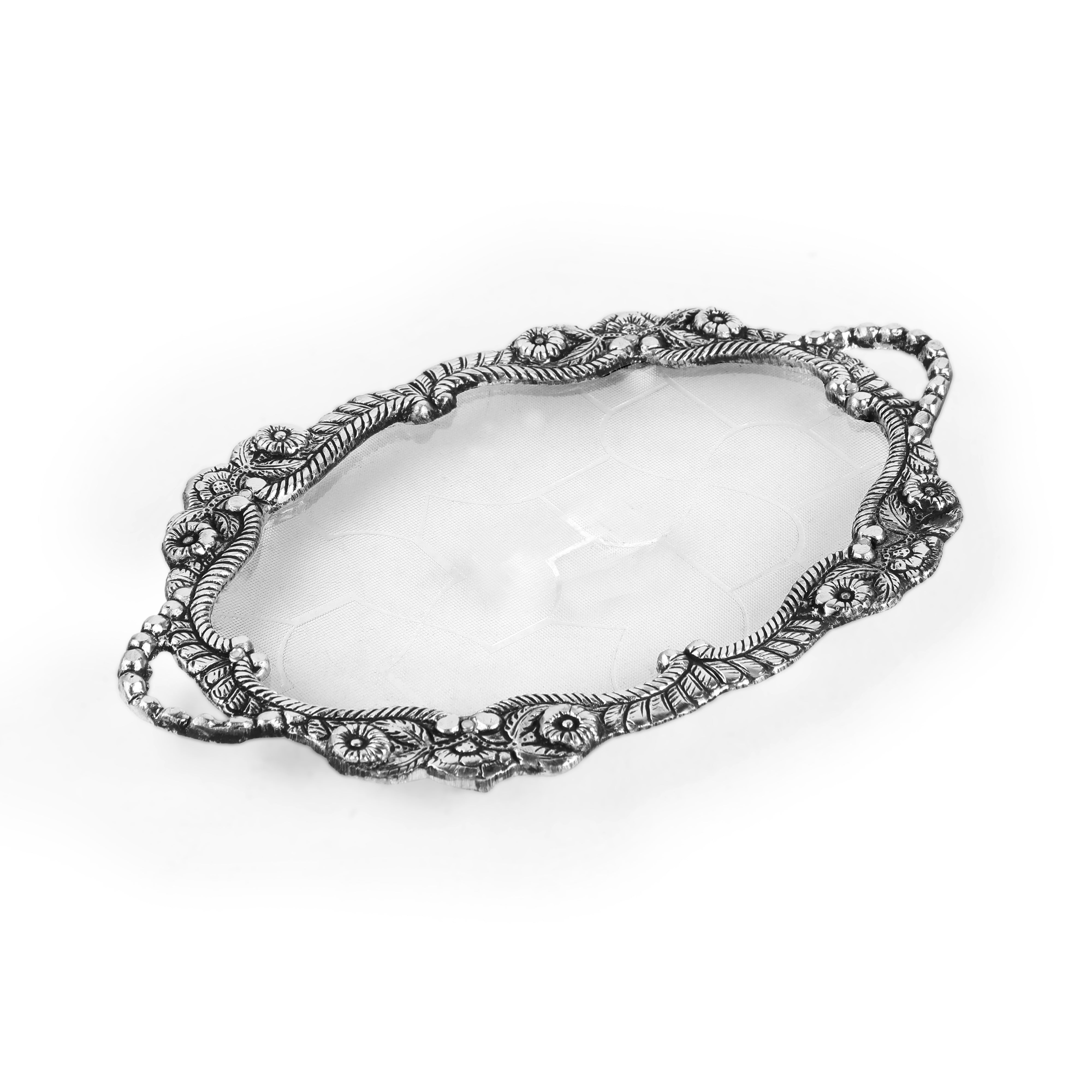 Oval German Silver Small Tray