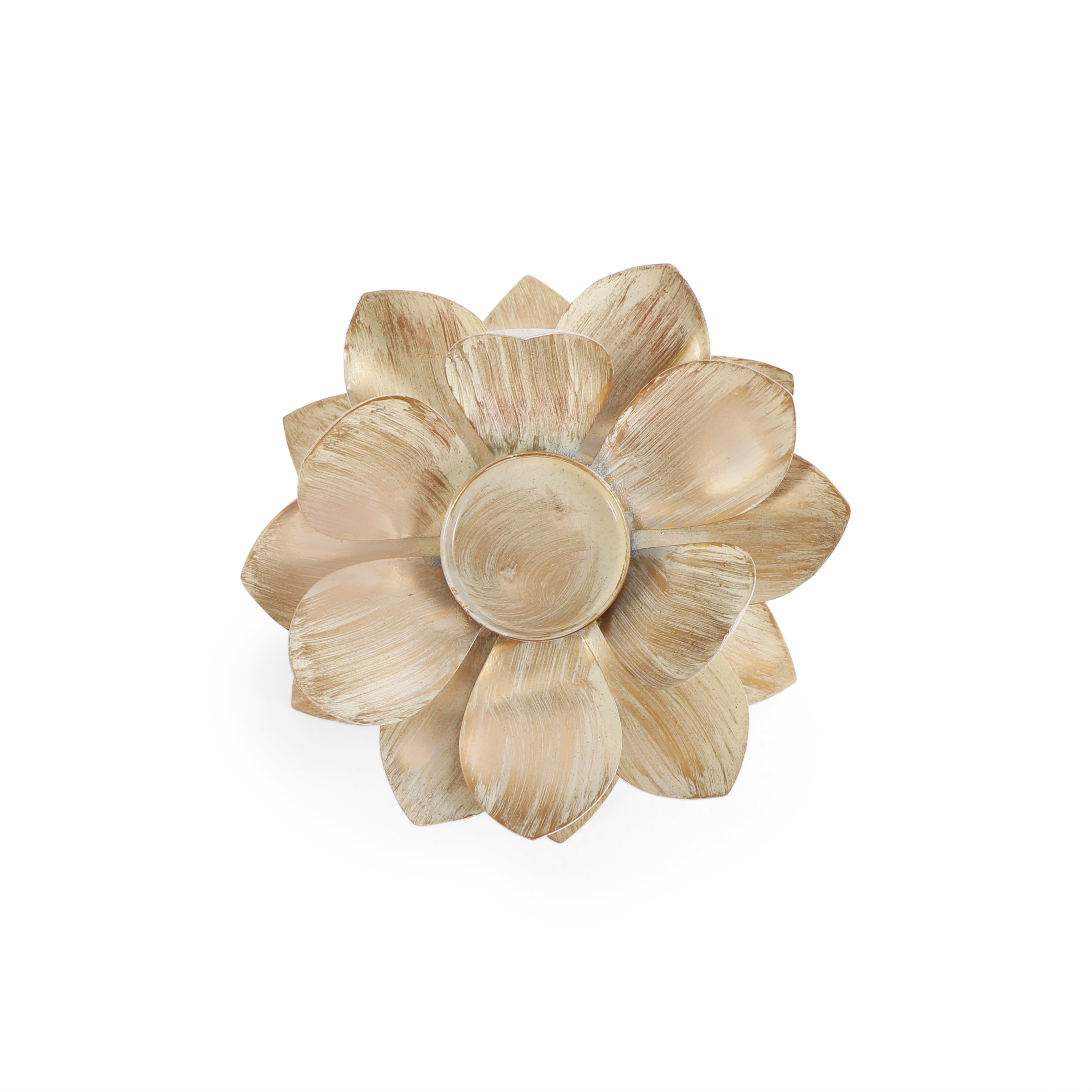 Tea Light Candle Stand Set of 2 - Ivory Lotus Tea Light Candle Holder