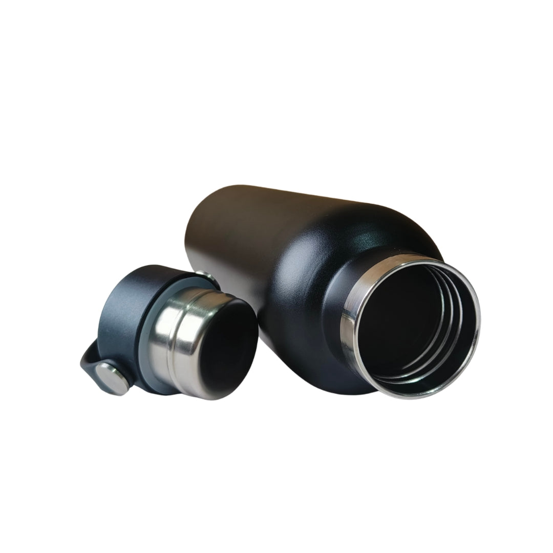 Black Stainless Steel Bottle WIth Handle And S.S Rim(750ml)