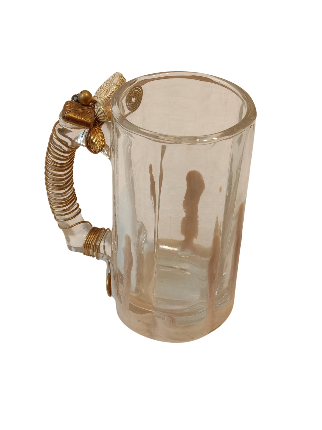 White Resin Filigree Beer Mugs Set of 3