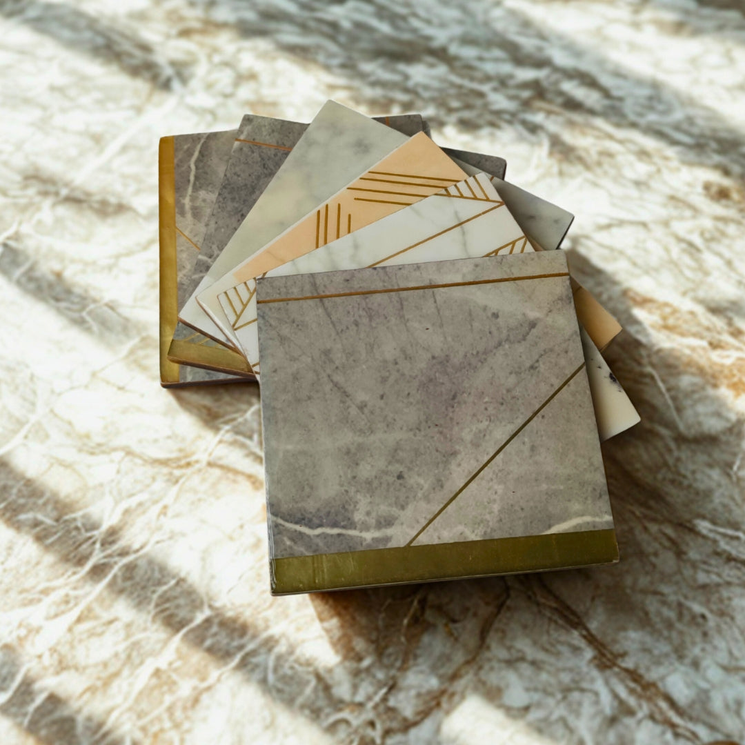 Table Coaster - Wooden Onyx Print & Enamel