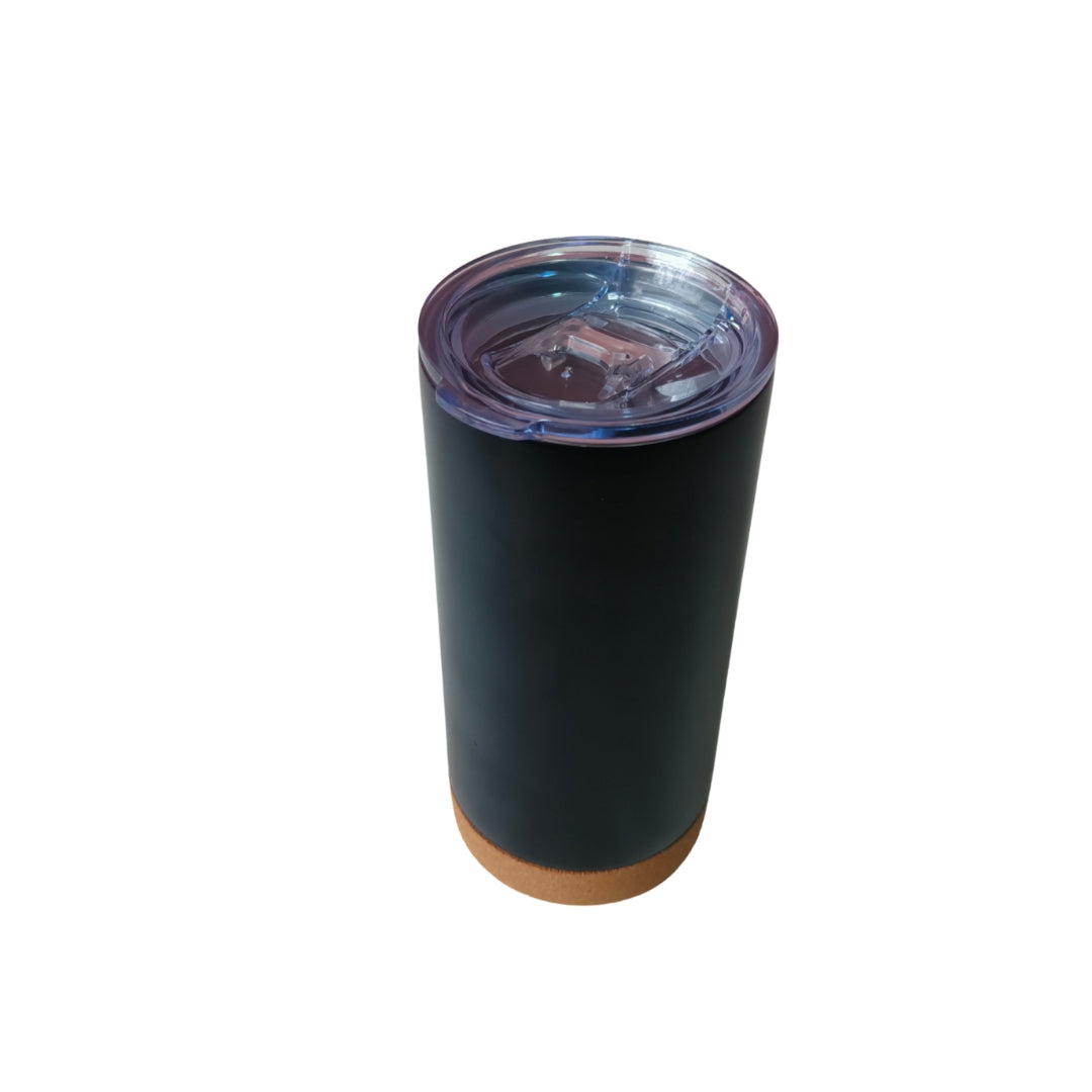 Black Stainless Steel Sipper With Cork