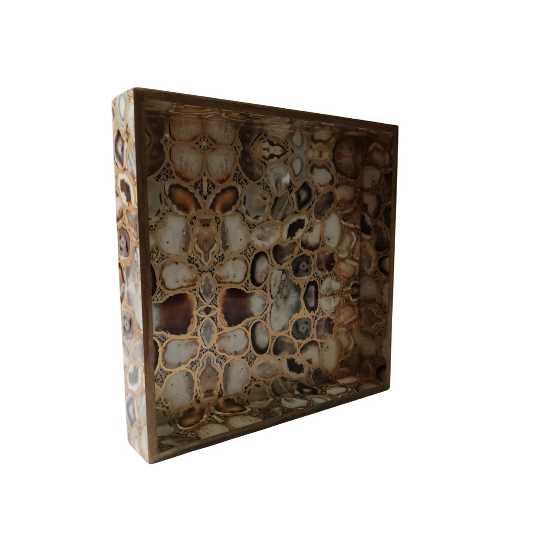 Agate Design Enamel Tray Square