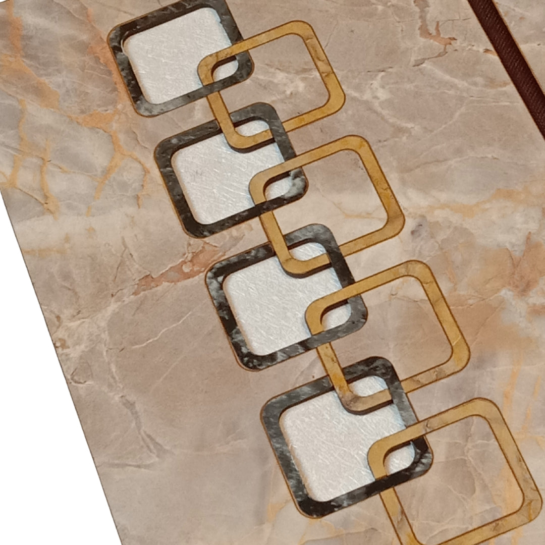 wooden grey square foldable runner
