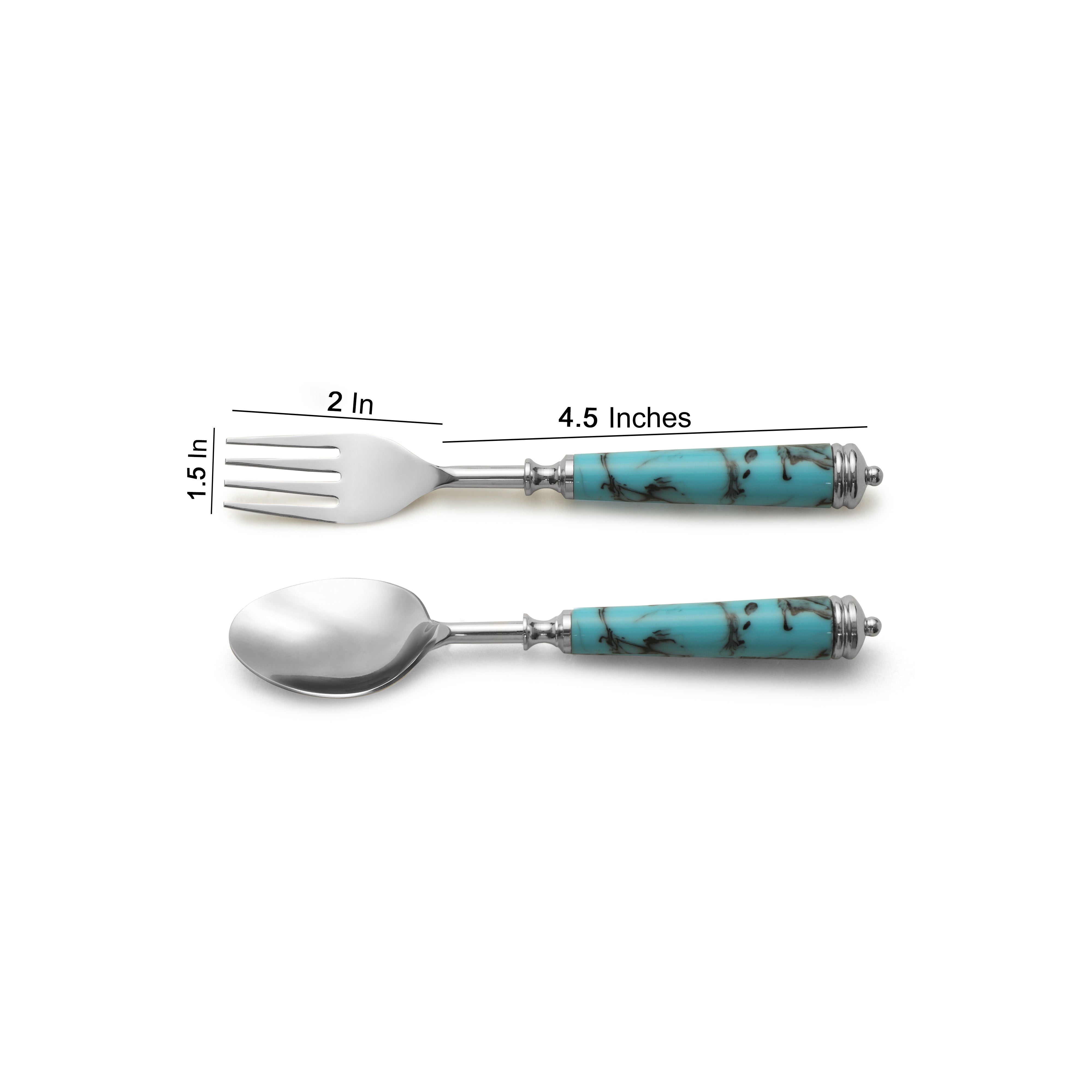 Cutlery Set of 12 - Blue Resin