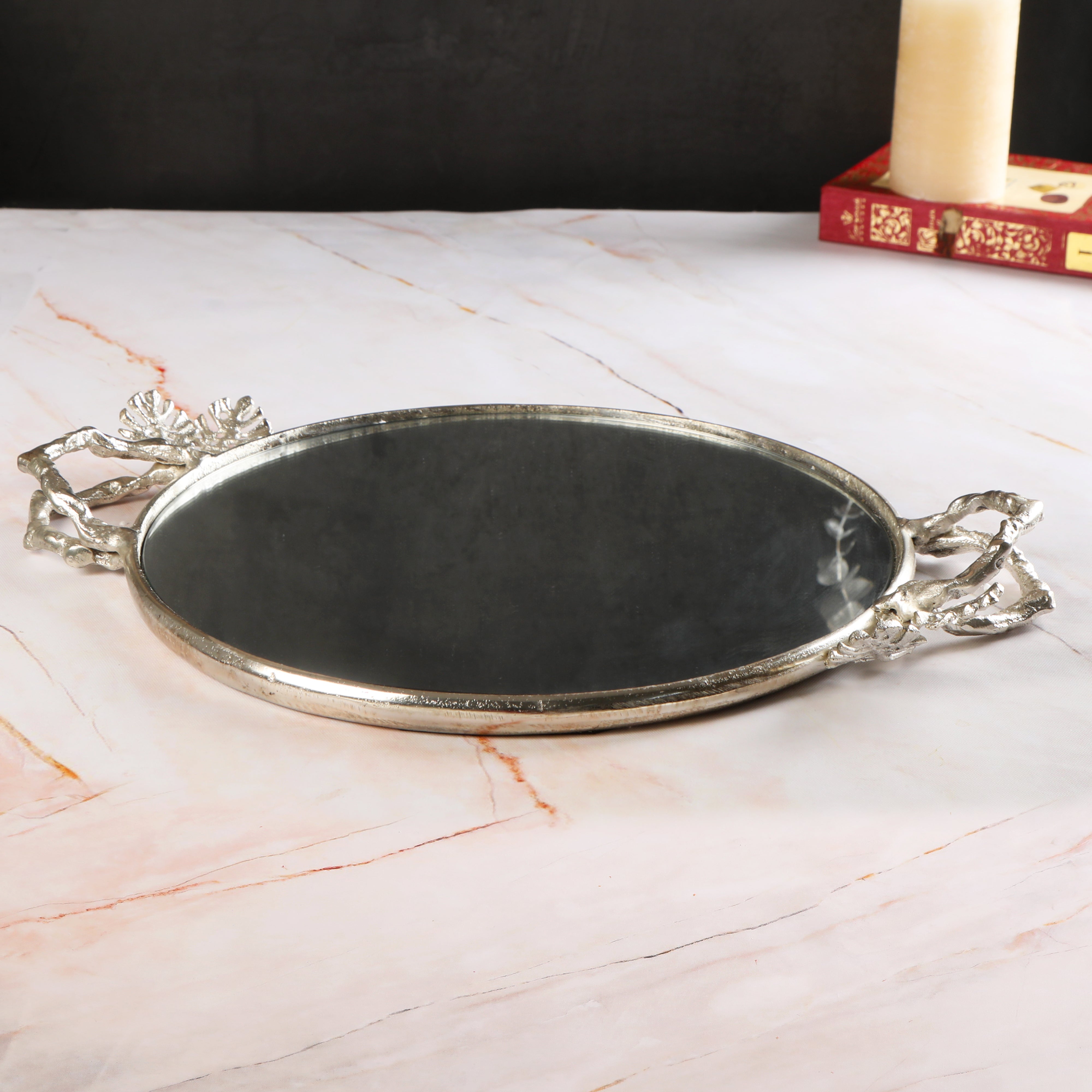 Mirror Tray - Silver Leaf