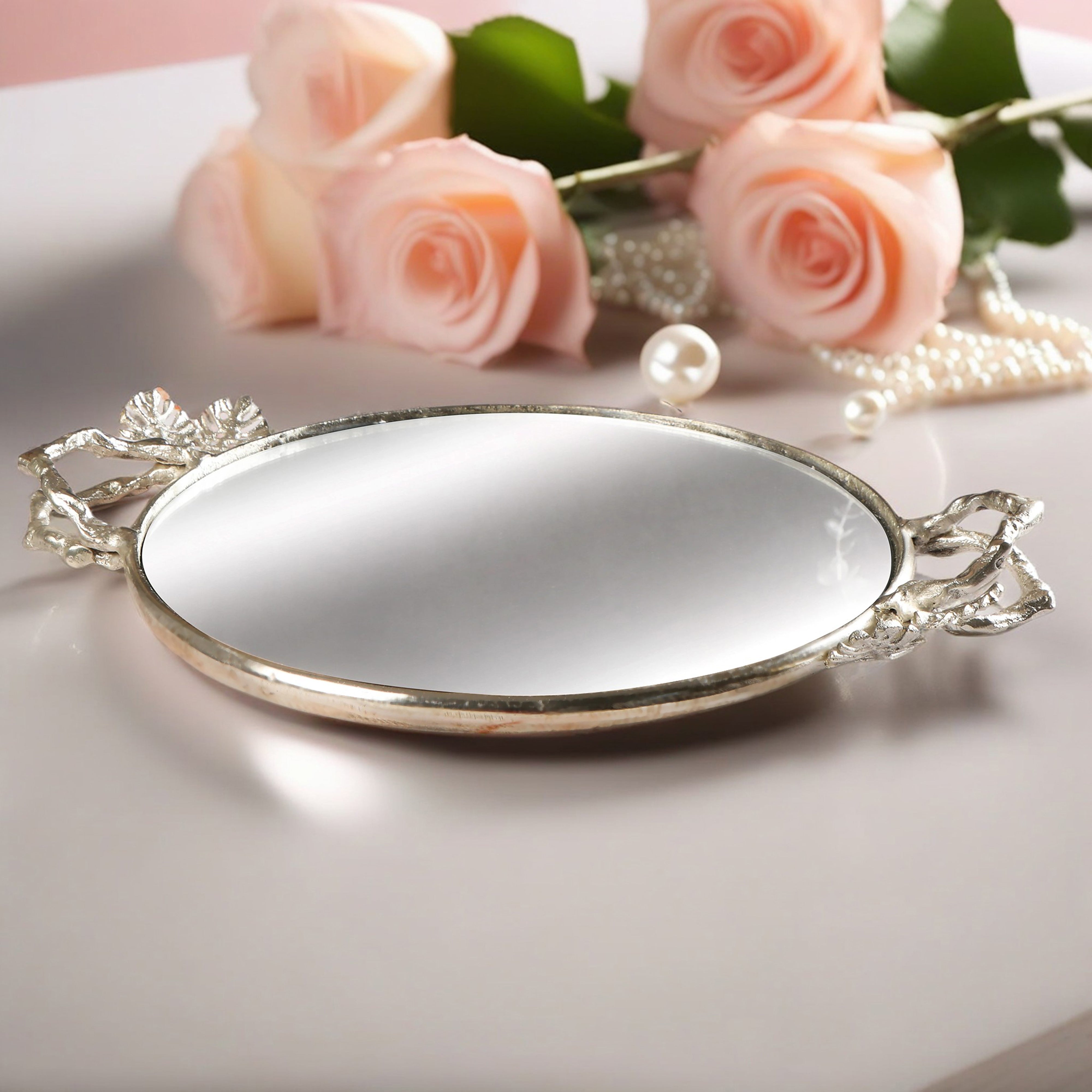 Mirror Tray - Silver Leaf