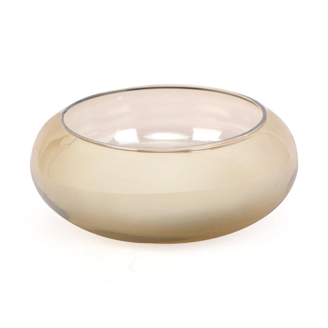 Small - Glass Jar With Rose Design Enamel Metal Lid