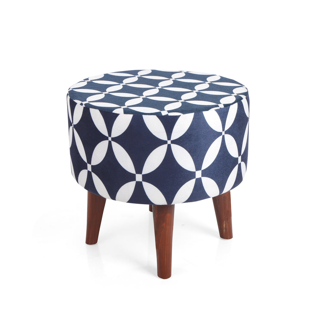 Pouffe Blue & White - Pouffe Stool