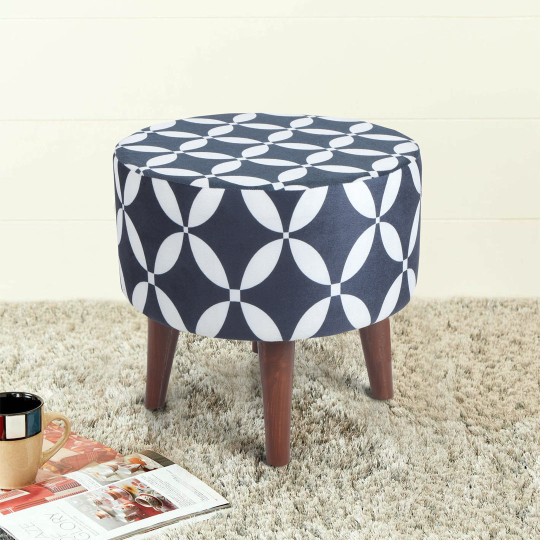 Pouffe Blue & White - Pouffe Stool